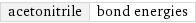 acetonitrile | bond energies