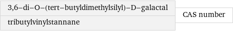 3, 6-di-O-(tert-butyldimethylsilyl)-D-galactal tributylvinylstannane | CAS number