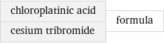 chloroplatinic acid cesium tribromide | formula