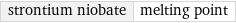 strontium niobate | melting point