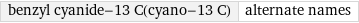 benzyl cyanide-13 C(cyano-13 C) | alternate names