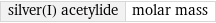 silver(I) acetylide | molar mass