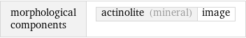 morphological components | actinolite (mineral) | image