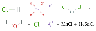  + + ⟶ + + MnCl + H2SnCl6