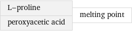 L-proline peroxyacetic acid | melting point