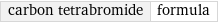 carbon tetrabromide | formula