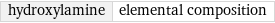 hydroxylamine | elemental composition