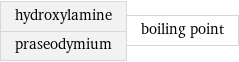 hydroxylamine praseodymium | boiling point