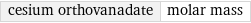 cesium orthovanadate | molar mass