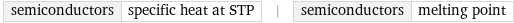 semiconductors | specific heat at STP | semiconductors | melting point