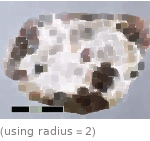  (using radius=2)