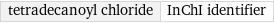 tetradecanoyl chloride | InChI identifier