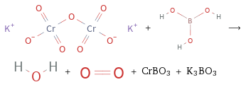  + ⟶ + + CrBO3 + K3BO3