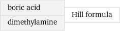 boric acid dimethylamine | Hill formula