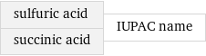 sulfuric acid succinic acid | IUPAC name