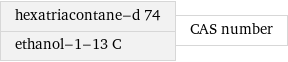 hexatriacontane-d 74 ethanol-1-13 C | CAS number