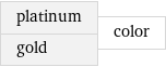 platinum gold | color