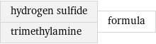 hydrogen sulfide trimethylamine | formula