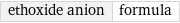 ethoxide anion | formula