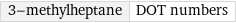 3-methylheptane | DOT numbers