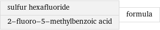 sulfur hexafluoride 2-fluoro-5-methylbenzoic acid | formula