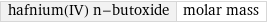 hafnium(IV) n-butoxide | molar mass