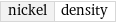 nickel | density