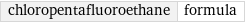 chloropentafluoroethane | formula