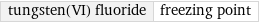 tungsten(VI) fluoride | freezing point