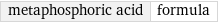 metaphosphoric acid | formula