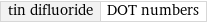 tin difluoride | DOT numbers