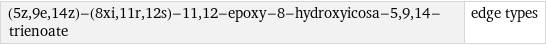 (5z, 9e, 14z)-(8xi, 11r, 12s)-11, 12-epoxy-8-hydroxyicosa-5, 9, 14-trienoate | edge types