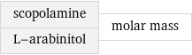 scopolamine L-arabinitol | molar mass