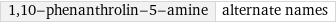 1, 10-phenanthrolin-5-amine | alternate names