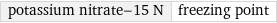 potassium nitrate-15 N | freezing point