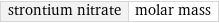 strontium nitrate | molar mass