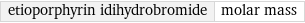 etioporphyrin idihydrobromide | molar mass