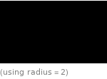  (using radius=2)