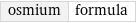 osmium | formula