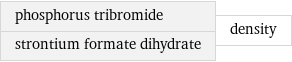 phosphorus tribromide strontium formate dihydrate | density