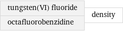 tungsten(VI) fluoride octafluorobenzidine | density