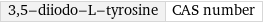 3, 5-diiodo-L-tyrosine | CAS number