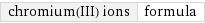 chromium(III) ions | formula