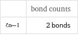  | bond counts  | 2 bonds