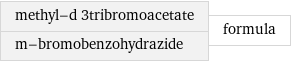 methyl-d 3tribromoacetate m-bromobenzohydrazide | formula