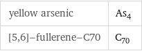 yellow arsenic | As_4 [5, 6]-fullerene-C70 | C_70