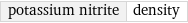 potassium nitrite | density