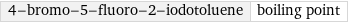 4-bromo-5-fluoro-2-iodotoluene | boiling point