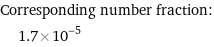 Corresponding number fraction:  | 1.7×10^-5