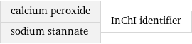 calcium peroxide sodium stannate | InChI identifier